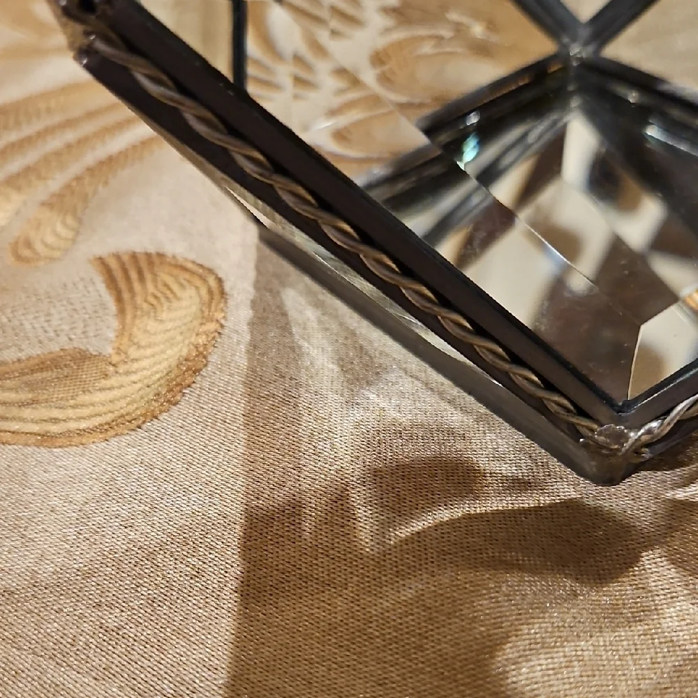 Geometric Glass Candle Holder/Terrarium/Suncatcher, Refracts Light Beautifully